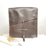 Genuine Leather Satchel/Messenger Bag | Dark Brown | Unisex | Handmade in Kenya