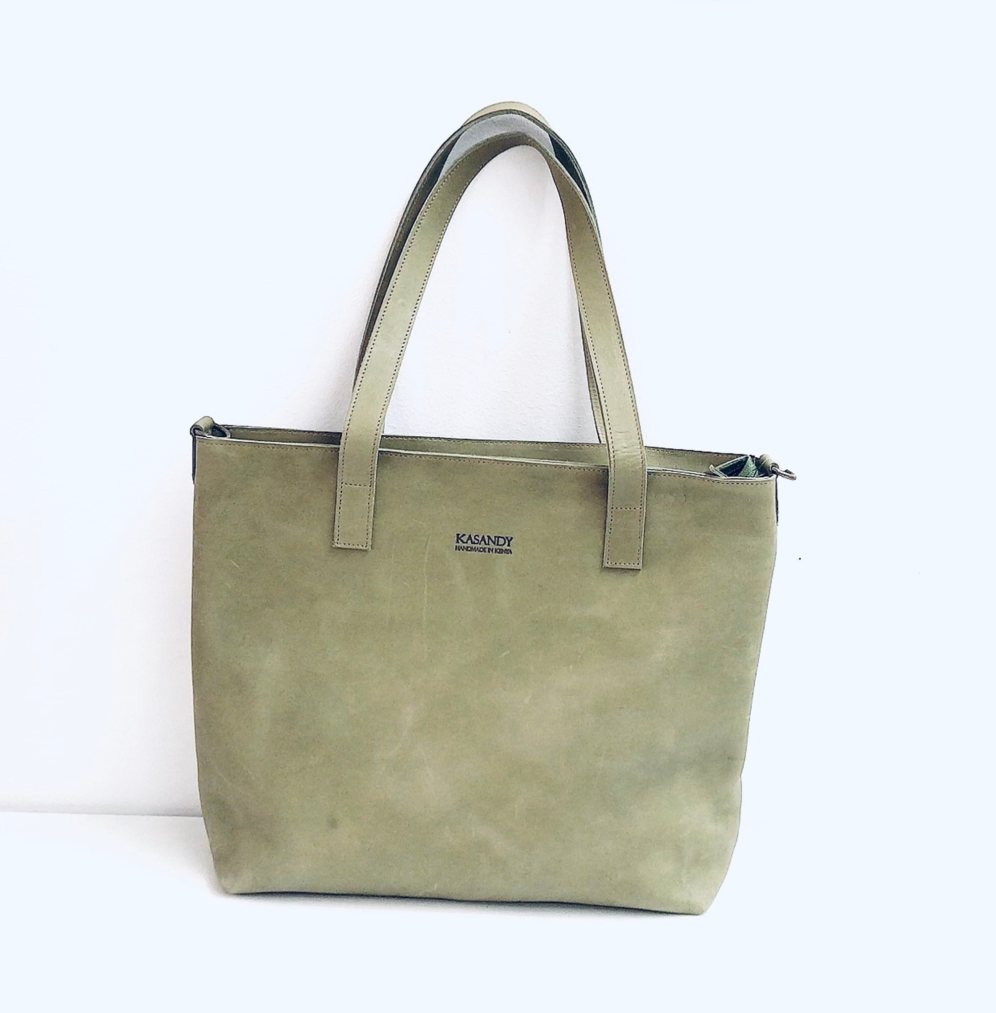 olive green leather bag