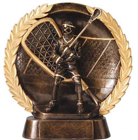 Lacrosse trophy - round resin award