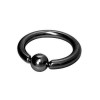 18g Black Jack Titanium Ball Closure Ring with Ball