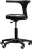 Ergonomic Tattoo Artist Stool with Armrest / Backrest, Black