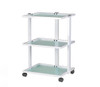 SILVERFOX Mobile Tattoo Stand, 3 tier glass shelves