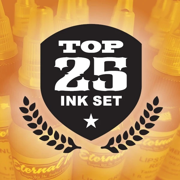 Eternal Top 25 Tattoo Ink Set, 1oz.