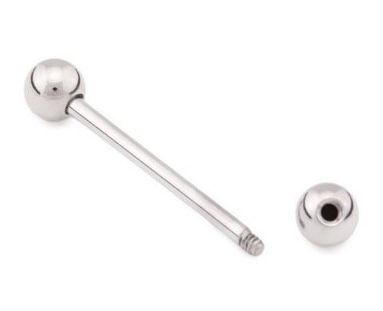 14g Stainless Steel Barbell Externally Threaded