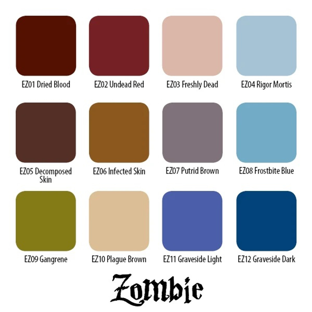 Zombie Colors Set, 1oz.