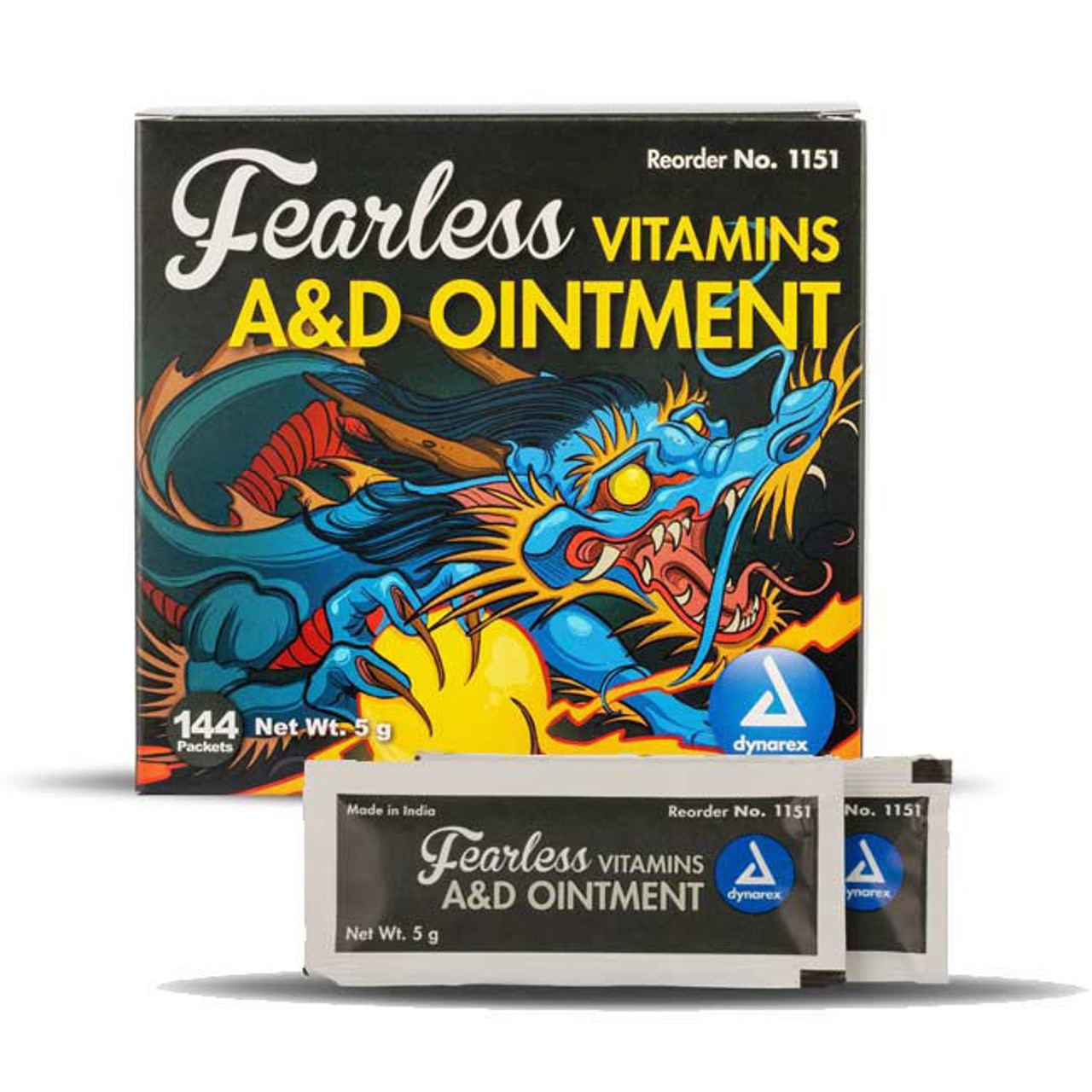 Vitamins A&D Ointment without Lanolin, excellent tattoo aftercare, 5 g packet, 144/Bx, 6Bx/Cs