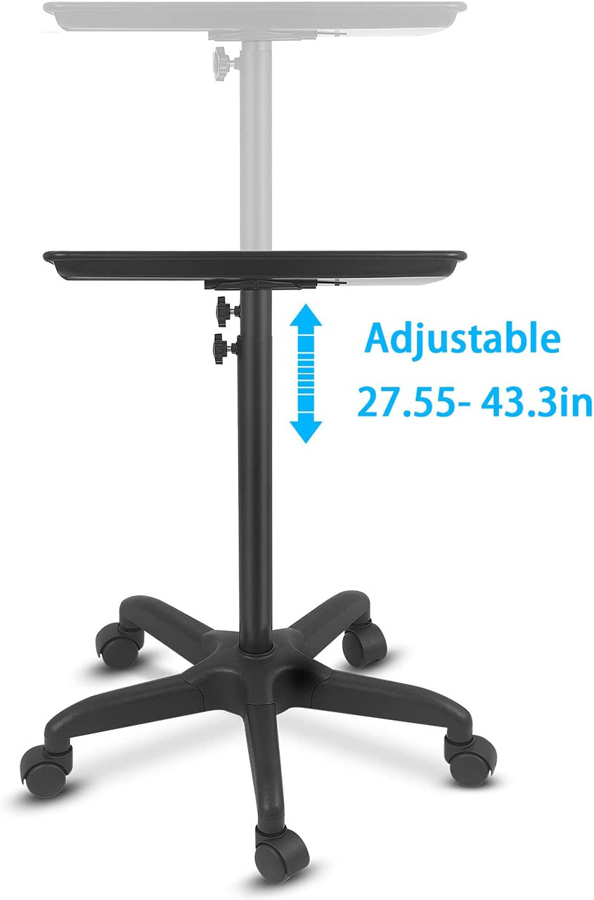 Razorback Mobile Tattoo Tray Stand, Black, 5 leg