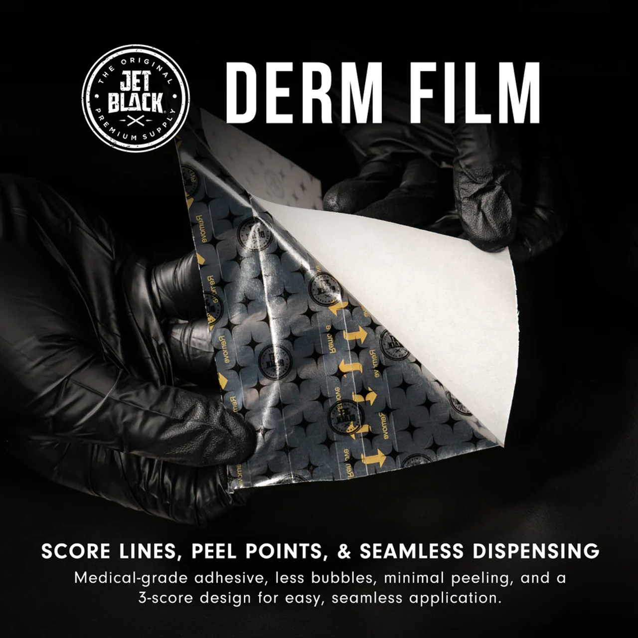 JET BLACK Clear Derm Film - 6", 8" or 10"