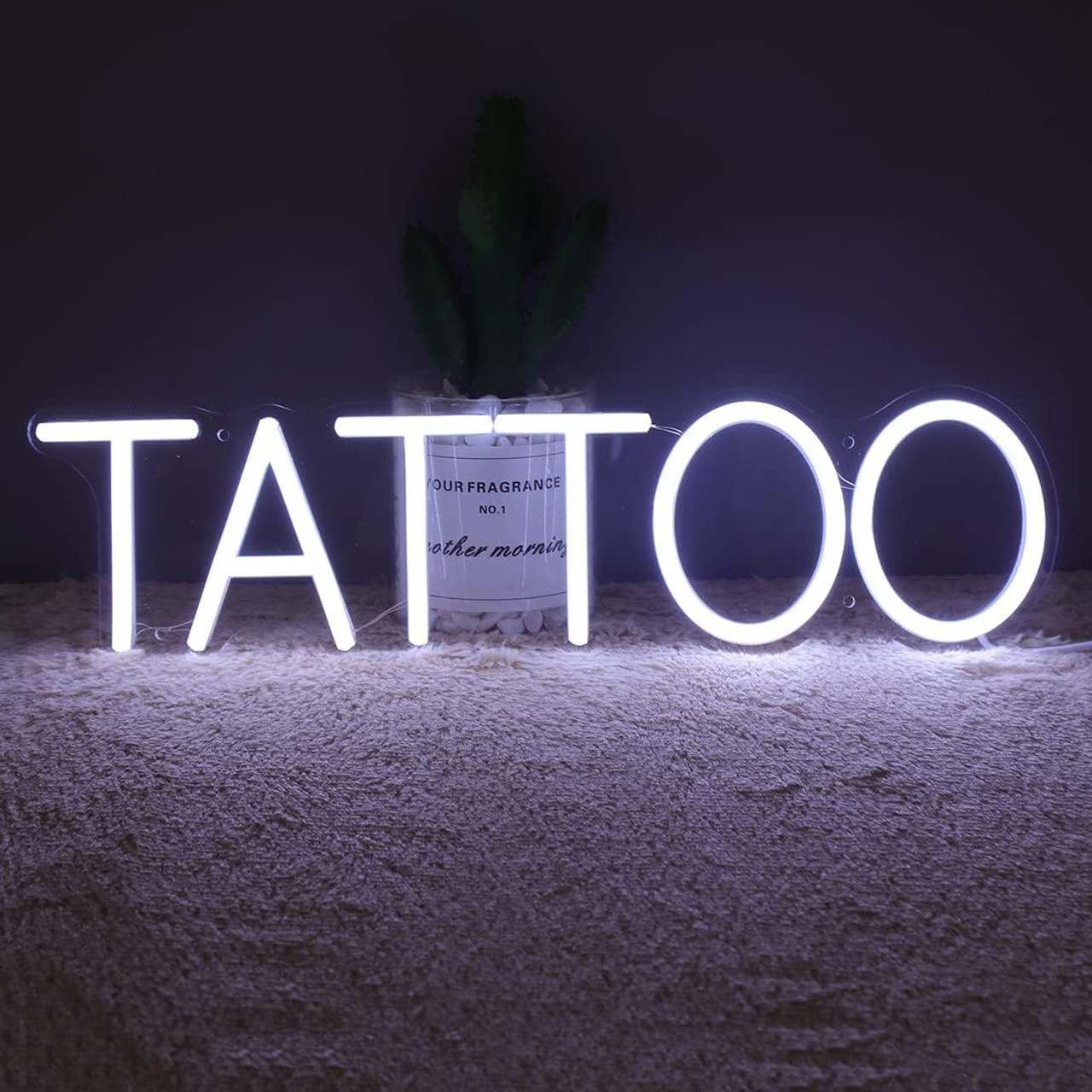 Neon Light Wall Sign for Tattoo Salon Studio Shop, Horizontal, optional colors