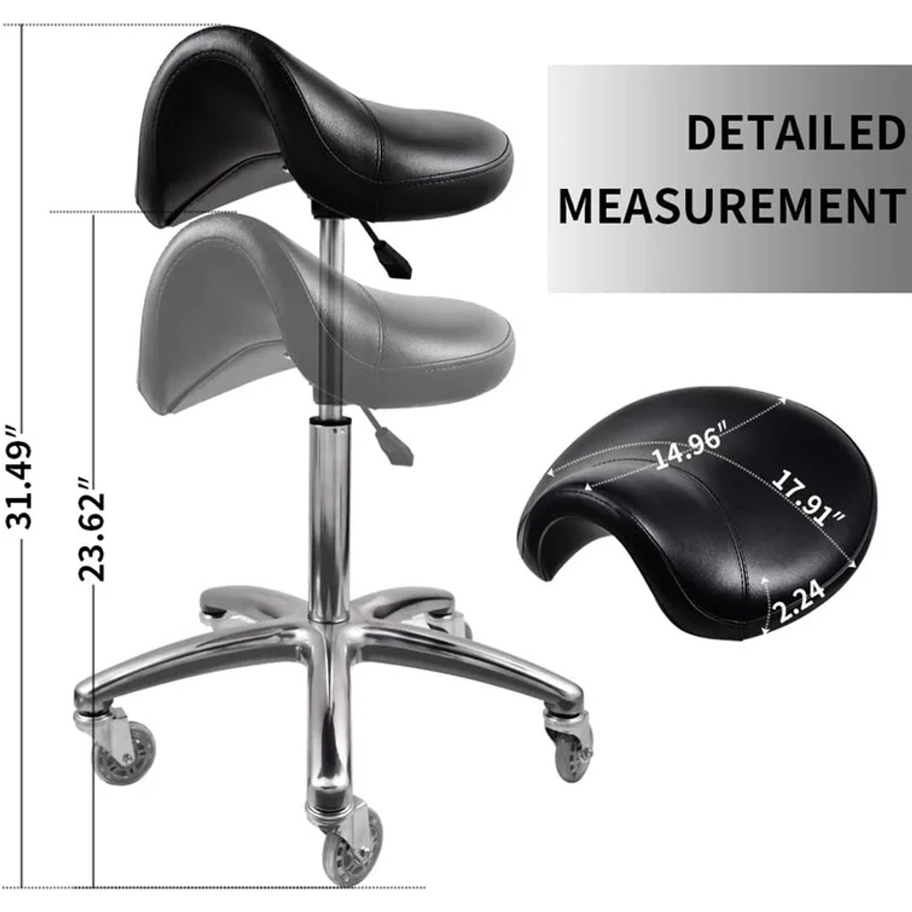 HD Used | RESERVED MOR013 ex display saddle stool in black/ grey upholstery  | | -