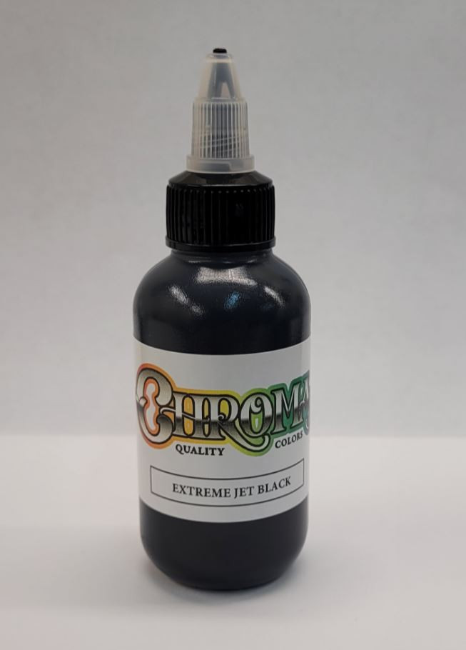 CHROMA Extreme Jet Black Tattoo Ink 1oz