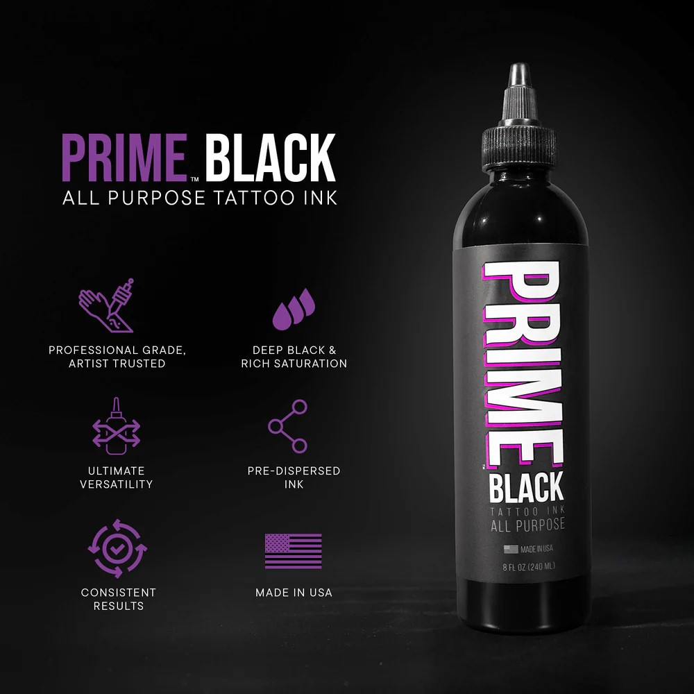 Prime - Black - Tattoo Ink 8oz