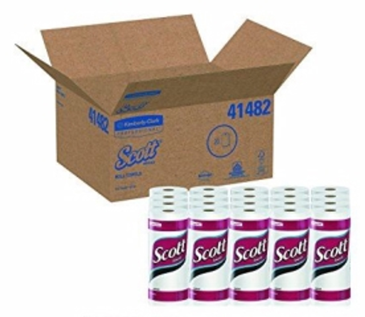 Scott Perforated Roll of 1 Ply White Paper Towels 11" Wide, (Case of 20 rolls)