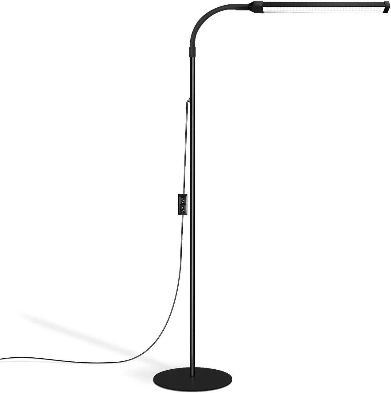 Tattoo Floor Lamp, Adjustable Gooseneck, 3 Heights, 10W Dual Brightness, Portable