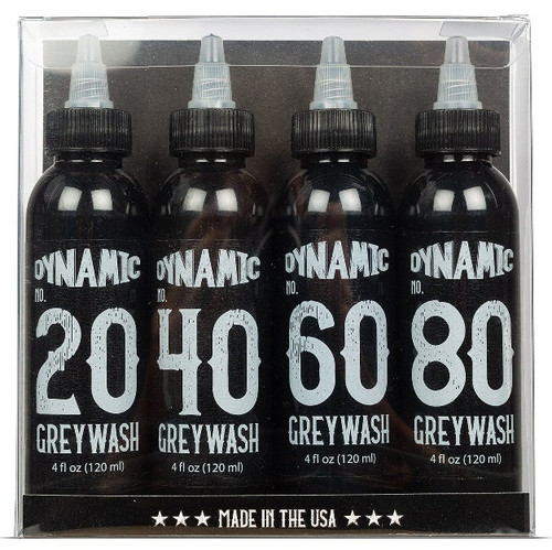 Dynamic Greywash 4 Bottle Ink Set, 4oz./btl