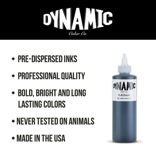 Dynamic Union Black Tattoo Ink — 8oz Bottle | PainfulPleasures – Painful  Pleasures