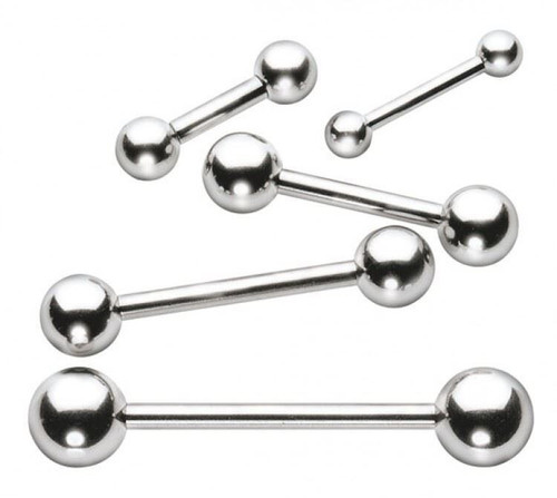 14g Stainless Steel Barbell Externally Threaded