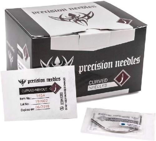 Precision Curved Piercing Needles, 50/bx