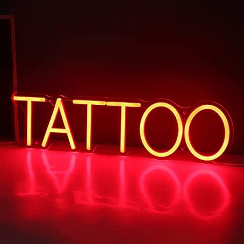 Neon Light Wall Sign for Tattoo Salon Studio Shop, Horizontal, optional colors