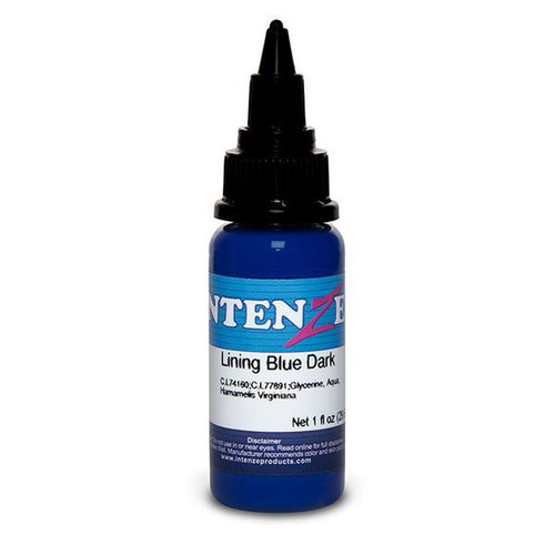 Intenze Lining Blue Dark Tattoo Ink - 1oz. Color Lining Series Exp 6/30/26