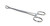 Forester Slotted Navel Piercing Forceps