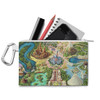 Canvas Zip Pouch - Disneyland Colorful Map