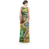 Flared Maxi Dress - Disneyland Colorful Map