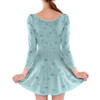 Longsleeve Skater Dress - Frozen Ice Queen Snow Flakes