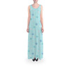 Flared Maxi Dress - Frozen Ice Queen Snow Flakes