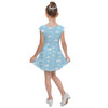 Girls Cap Sleeve Pleated Dress - Pixar Clouds