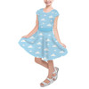 Girls Short Sleeve Skater Dress - Pixar Clouds
