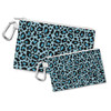 Canvas Zip Pouch - Ken's Bright Blue Leopard Print