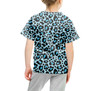 Youth Cotton Blend T-Shirt - Ken's Bright Blue Leopard Print