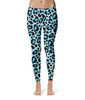 Sport Leggings - Ken's Bright Blue Leopard Print