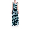 Flared Maxi Dress - Ken's Bright Blue Leopard Print