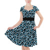 Sweetheart Midi Dress - Ken's Bright Blue Leopard Print