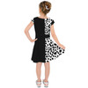 Girls Short Sleeve Skater Dress - Cruella de Vil Villains Inspired