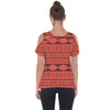 Cold Shoulder Tunic Top - Moana Tribal Print