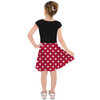Girls Short Sleeve Skater Dress - Minnie Rock The Dots