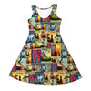 Girls Sleeveless Dress - Pixar Up Travel Posters