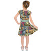 Girls Short Sleeve Skater Dress - Pixar Up Travel Posters