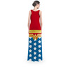 Flared Maxi Dress - Wonder Woman Super Hero Inspired