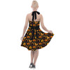 Halter Vintage Style Dress - Halloween Mickey Pumpkins