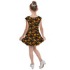 Girls Cap Sleeve Pleated Dress - Halloween Mickey Pumpkins