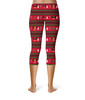 Sport Capri Leggings - Christmas Mickey & Minnie Sweater Pattern
