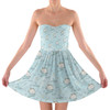 Sweetheart Strapless Skater Dress - Glass Slipper Cinderella Inspired