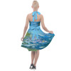 Halter Vintage Style Dress - Monet Water Lillies