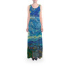 Flared Maxi Dress - Van Gogh Starry Night
