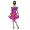 Girls Cap Sleeve Pleated Dress - Cheshire Cat