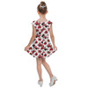 Girls Cap Sleeve Pleated Dress - Minnie Bows and Mouse Ears